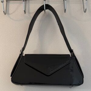 Ardene Black Patent Shoulder Bag